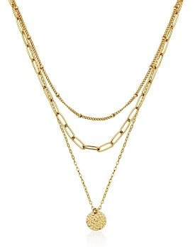 3-Layer Disc Chain, 17" in Stainless Steel